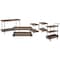 Alaterre Furniture Kyra 5-Piece Oak and Metal Living Room Set ANKY011101162RBG - alternate 1
